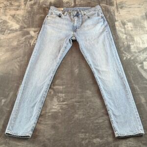 Levis Premium 512 Slim Fit Light Wash Jeans Mens W32 L34 Blue Denim